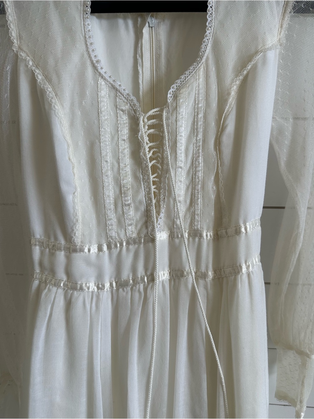 Gunne Sax romantic renaissance bridal collection dress ivory size 9 - Picture 4 of 12